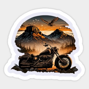 Motorbike living the dream Sticker